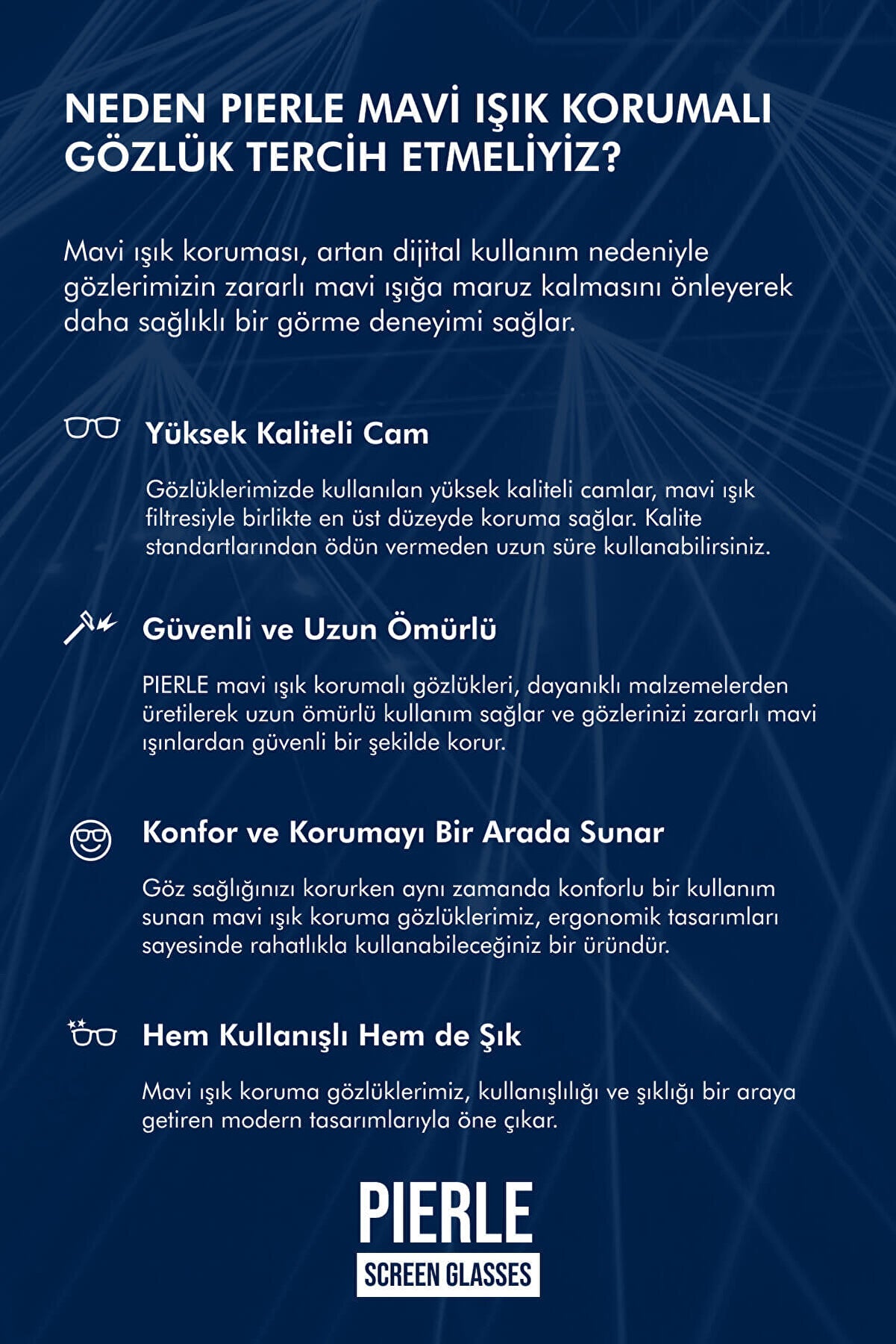 Casale Unisex Mavi Işık Korumalı Gözlük
