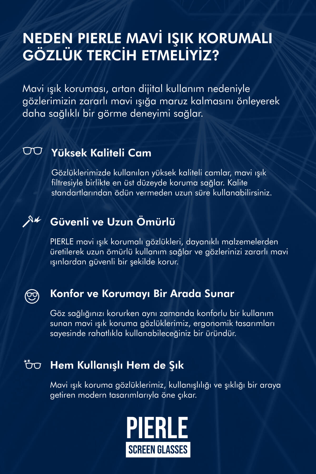 Belluno Kadın Mavi Işık Korumalı Gözlük